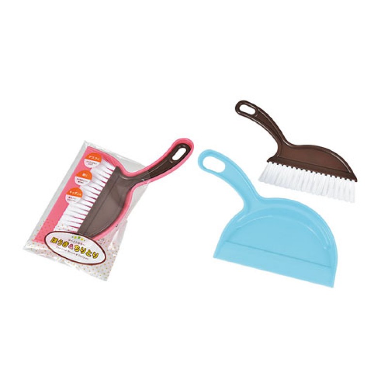 Two-tone color broom & dustpan